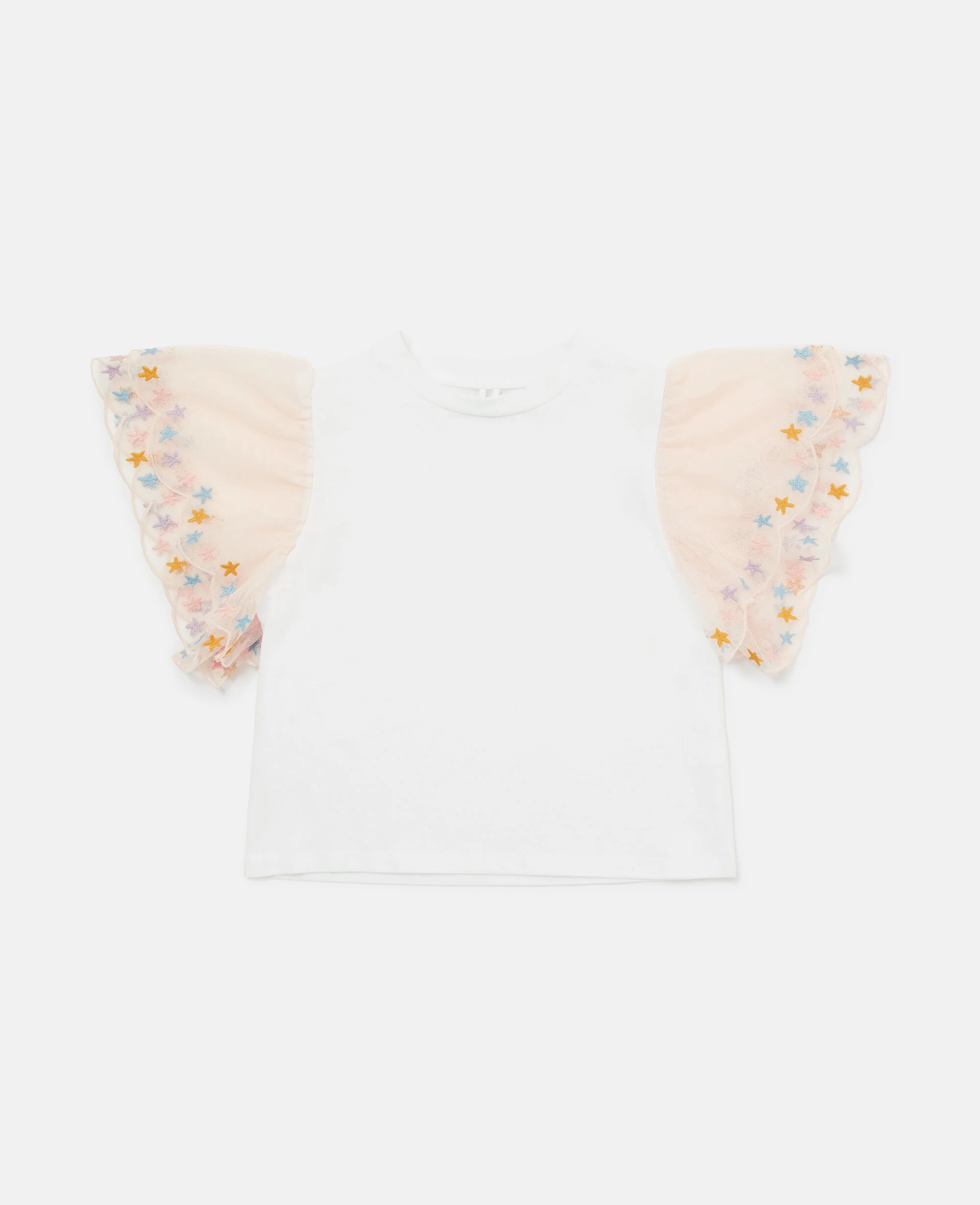 Scallop Trim Sleeve T-Shirt