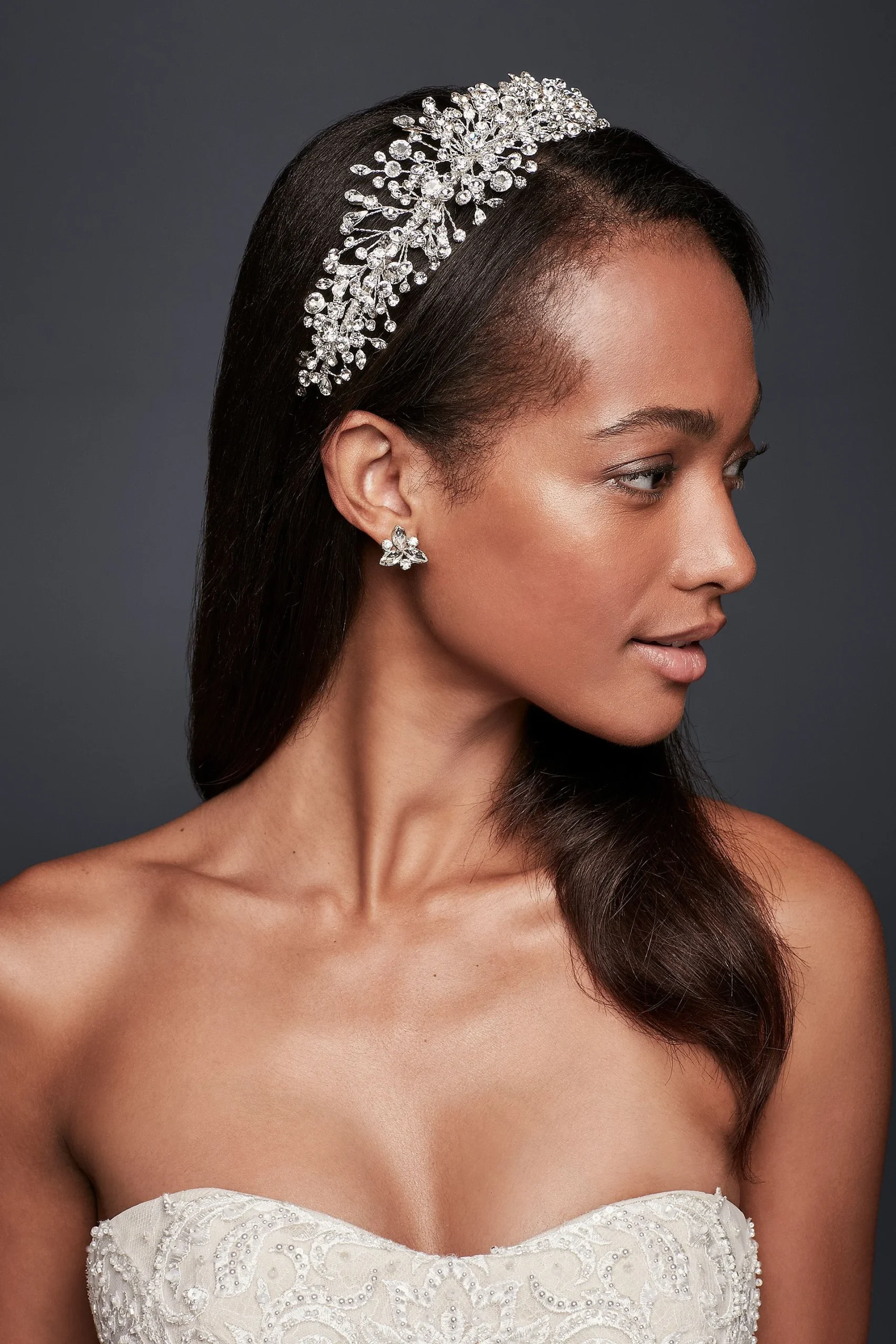 Scattered Crystal Petals Headband