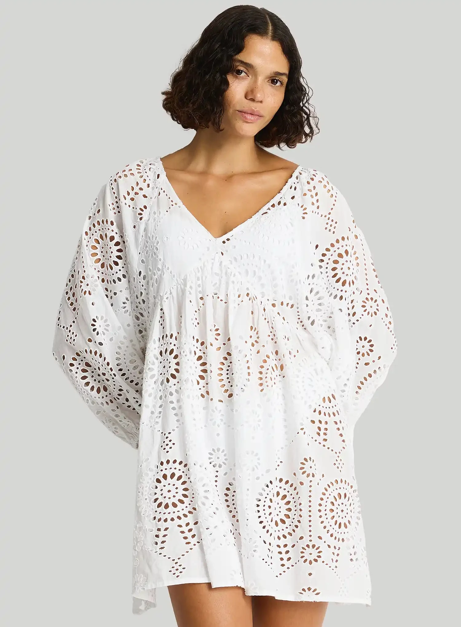 Sea Level: Ibiza Boho Short Dress White