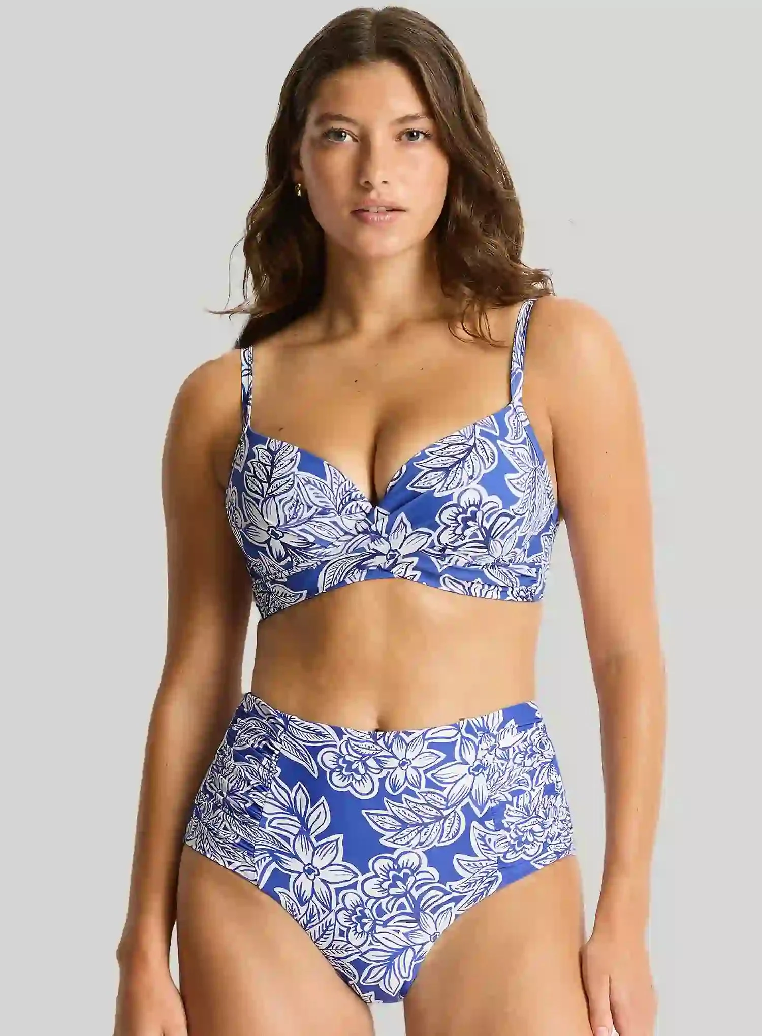 Sea Level: Palmera High Waist Gathered Side Pant Blue