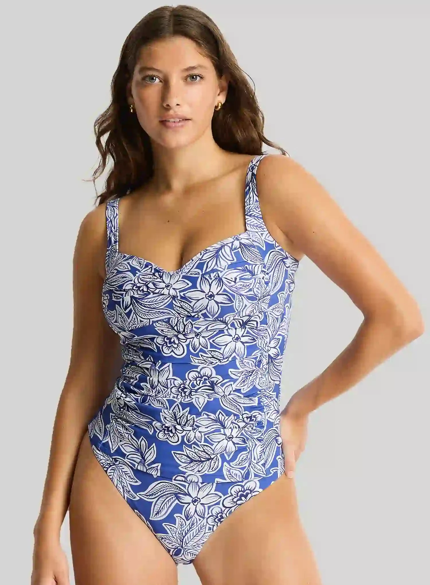 Sea Level: Palmera Twist Front Multifit Singlet Top Blue