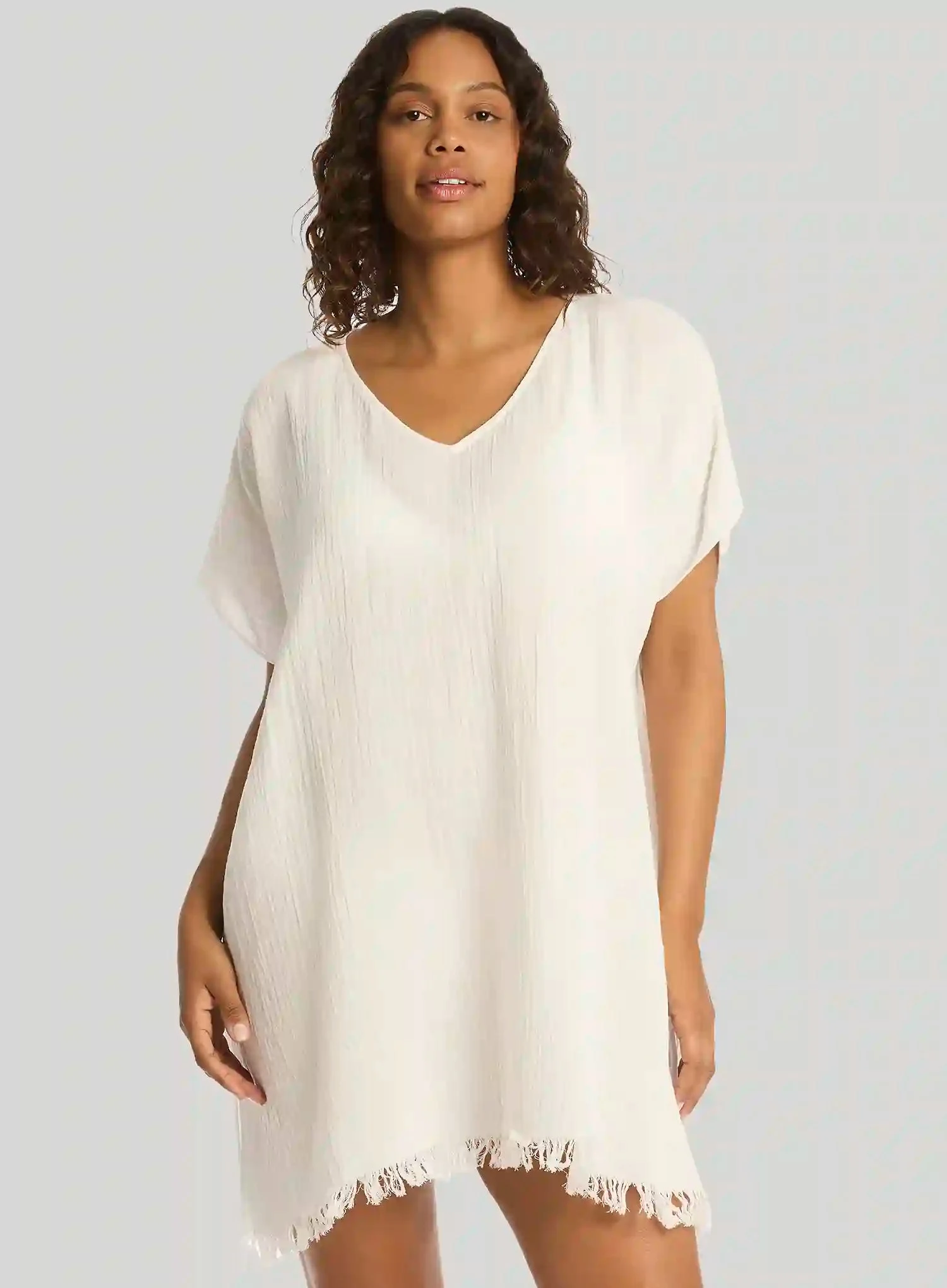 Sea Level: Sunset Kaftan White