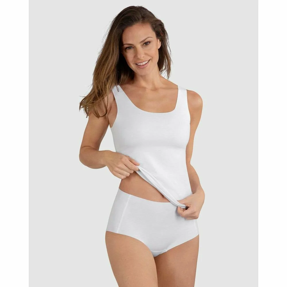 Seamless Wide Strap Modal and Cotton Vest