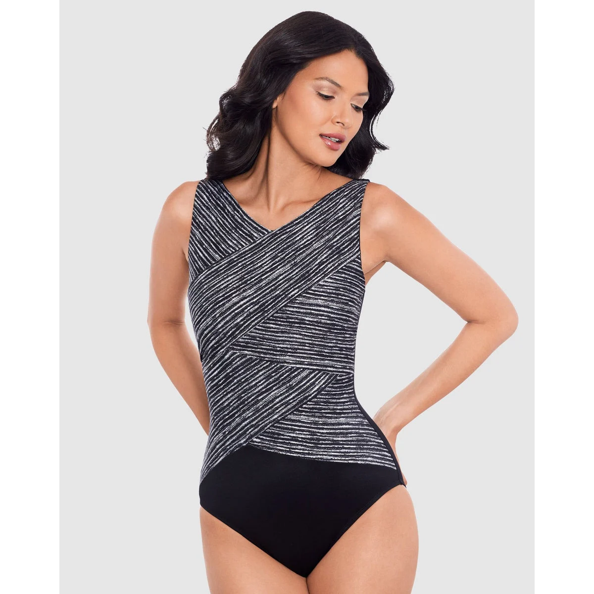 Selenite Brio High Neck Underwired One-Piece Shaping Swimsuit