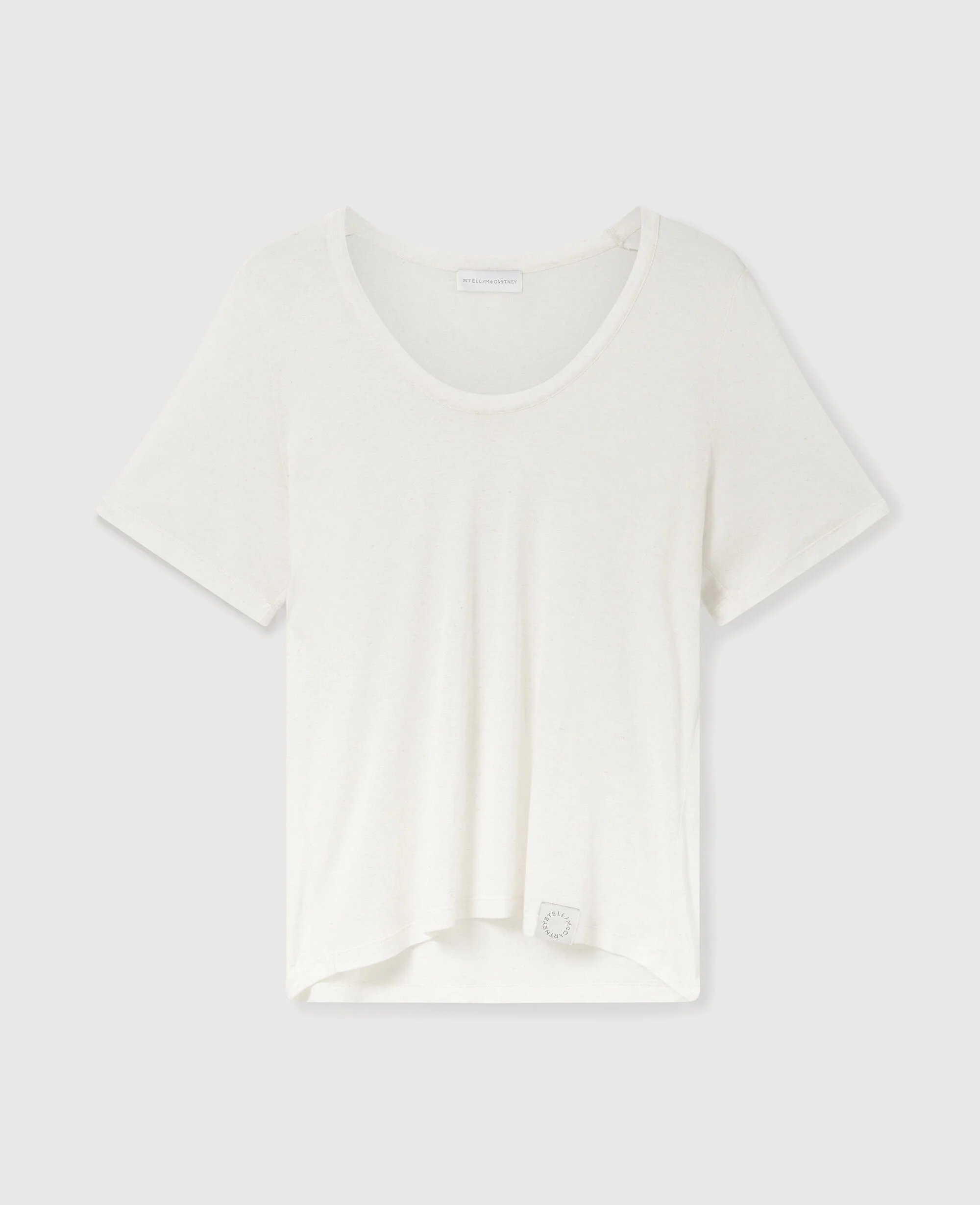Semi-Sheer Knit Crewneck T-Shirt