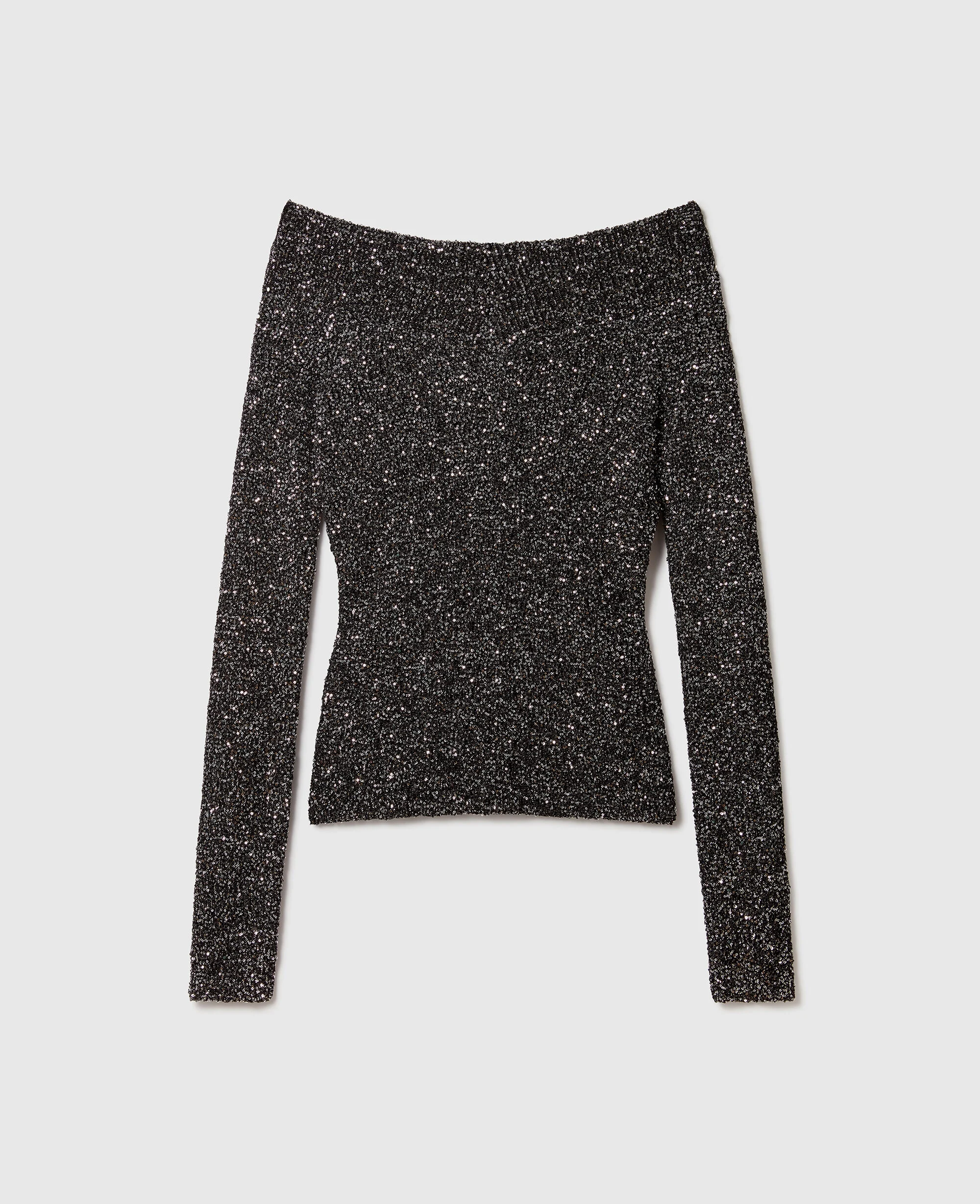 Sequin Off-ShoulderJumper