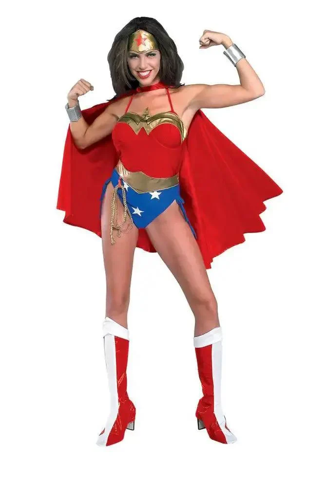 Sexy Red Blue Classic Adult Wonder Woman Costume
