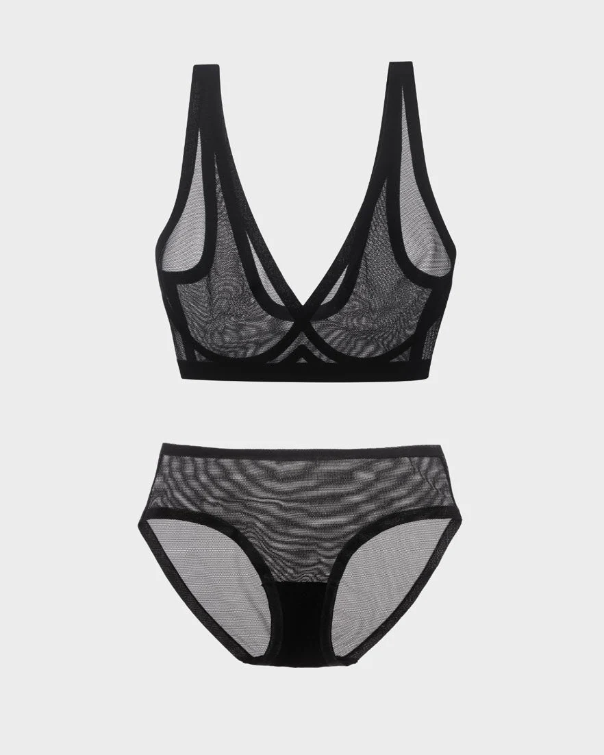 Sheer Bra Set