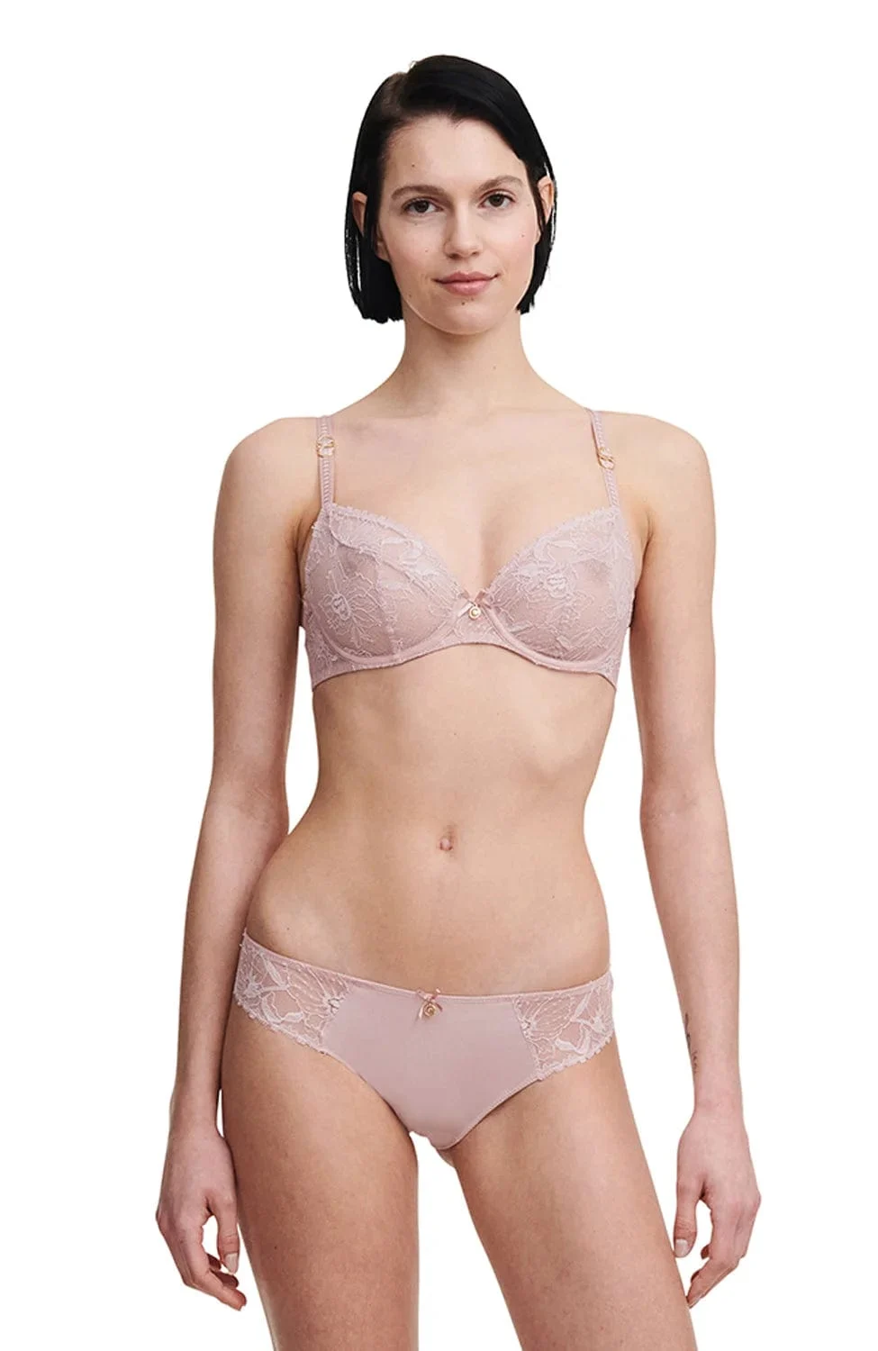 Orchids Covering Underwired Bra
