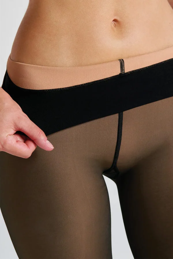 Sheer Fleece Lined Opaque Tights