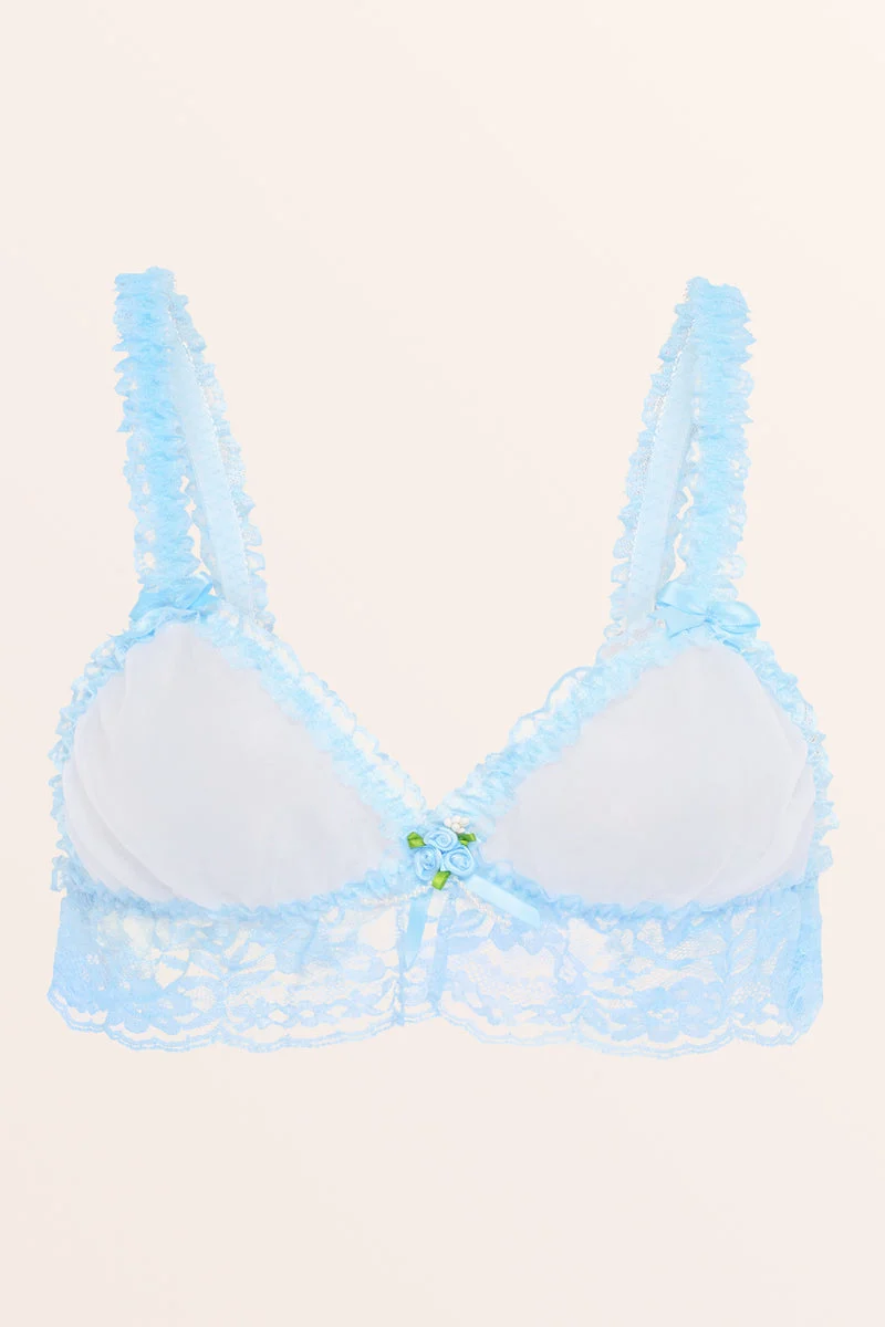 Sheer Frilly Lace Bralette