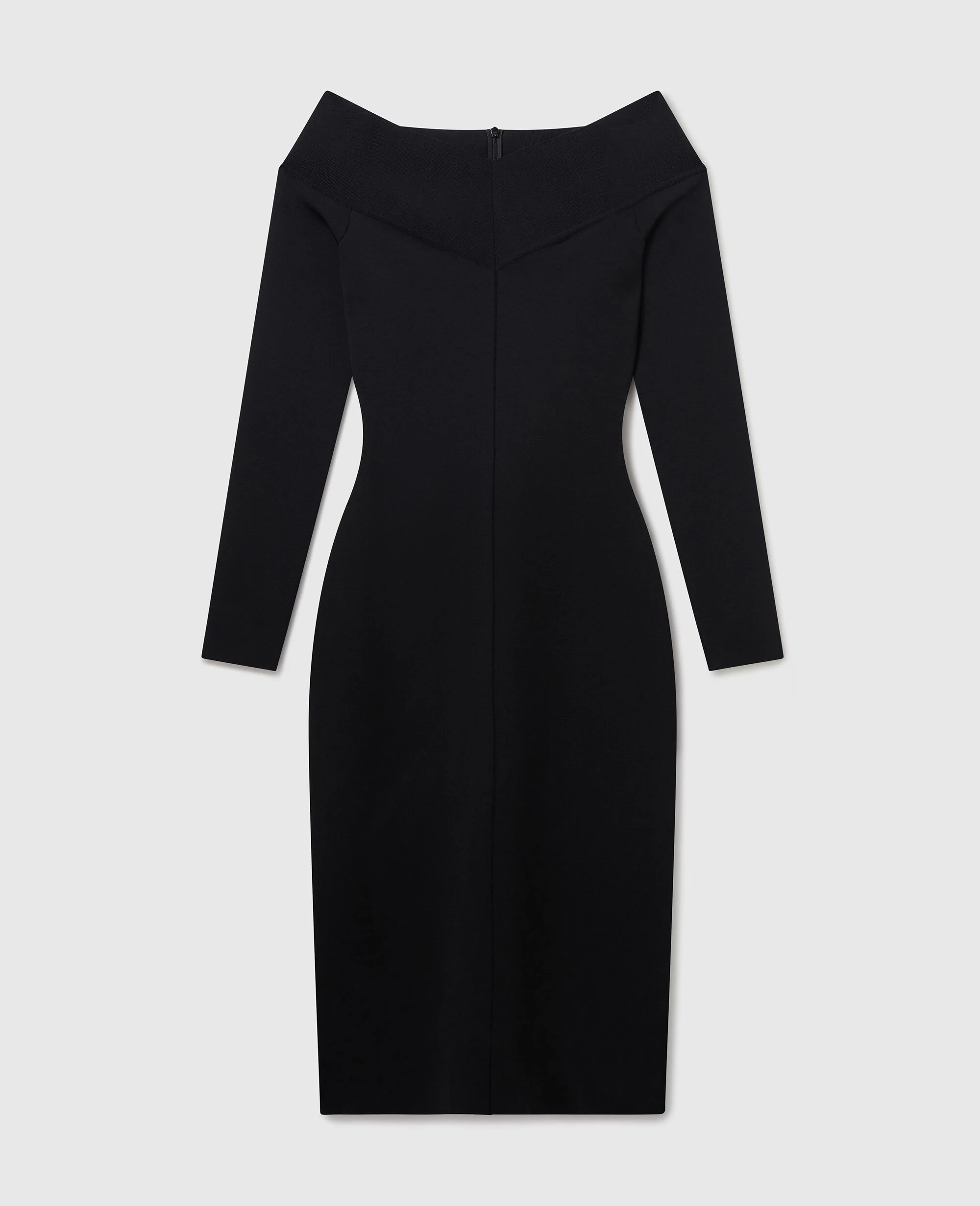 Sheer Long Sleeve Mesh Midi Dress