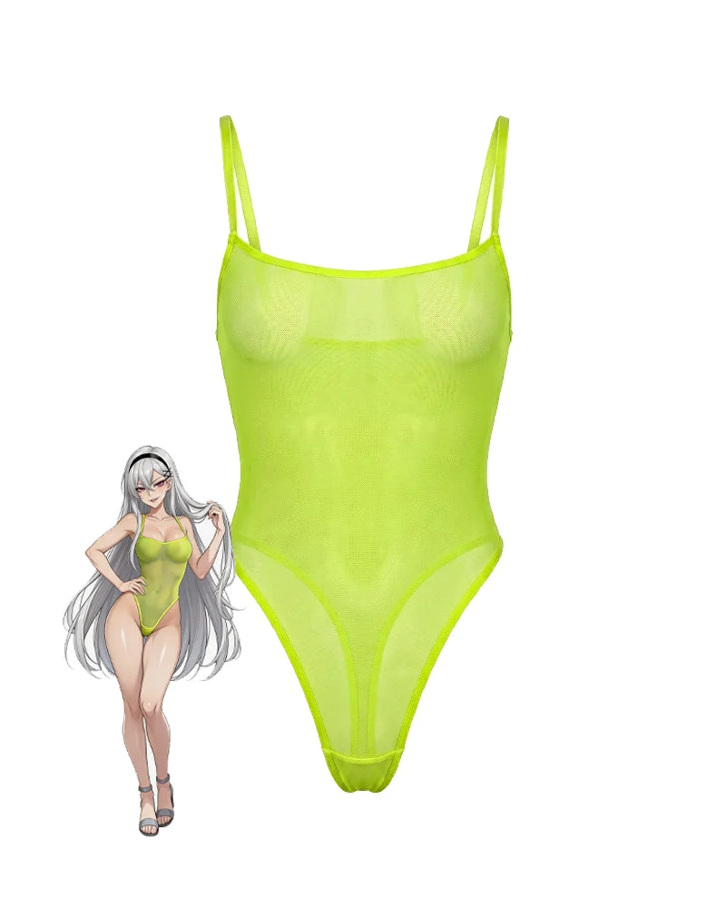 Sheer Mesh Bodysuit ¨C Sexy High-Cut Lingerie