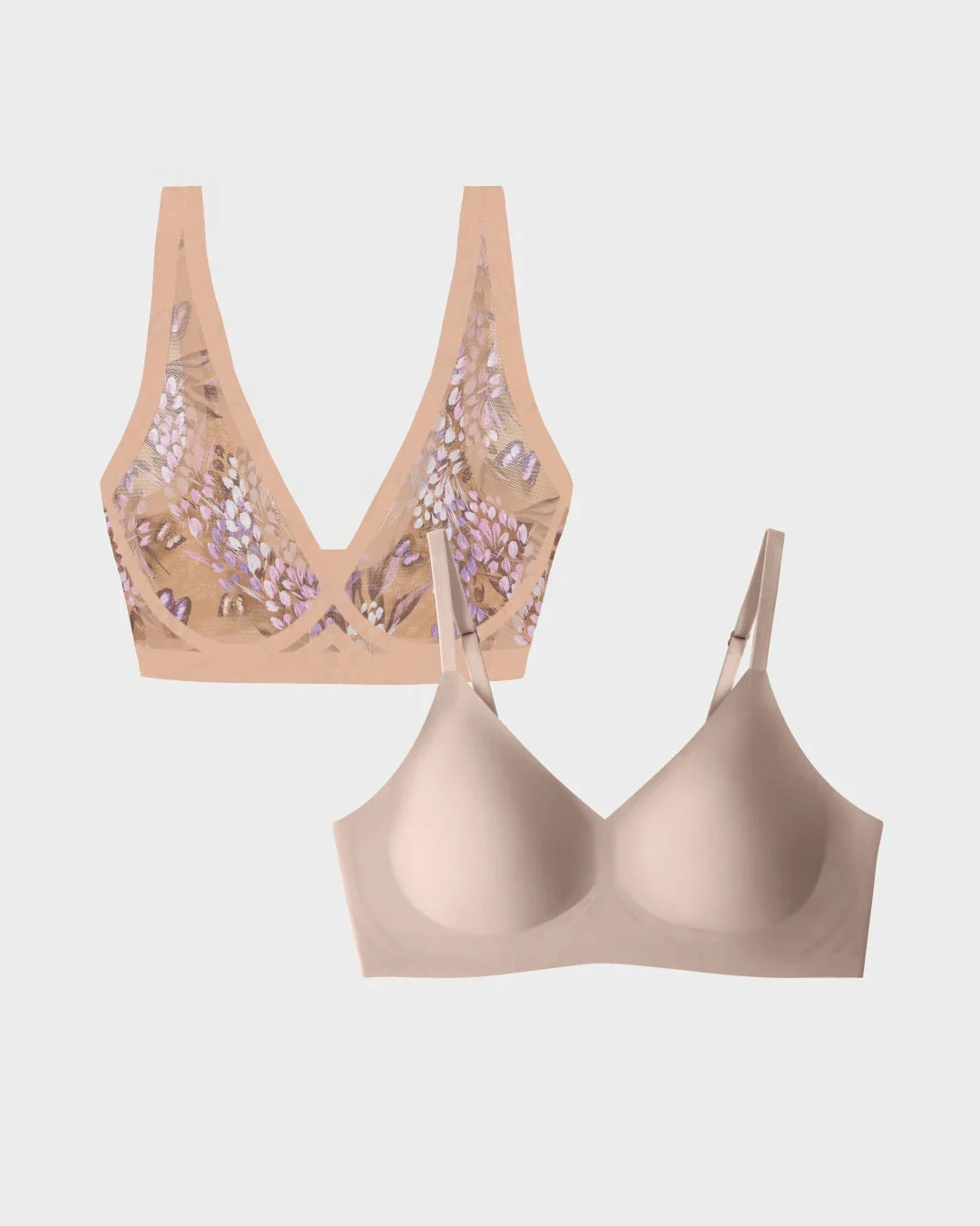 Sheer and Relief Bra Duo