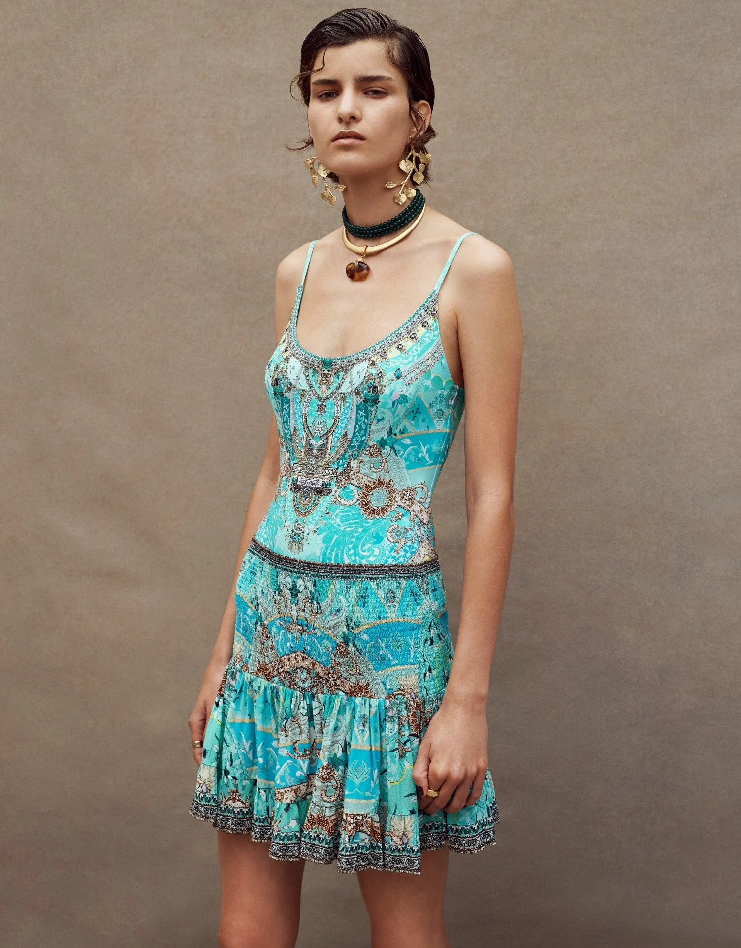 Short Shirred Silk Skirt, Turn Back Time