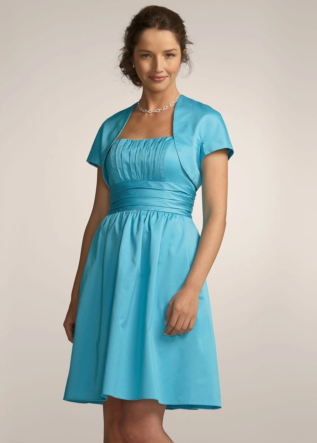 Short Sleeve Cotton Sateen Bolero