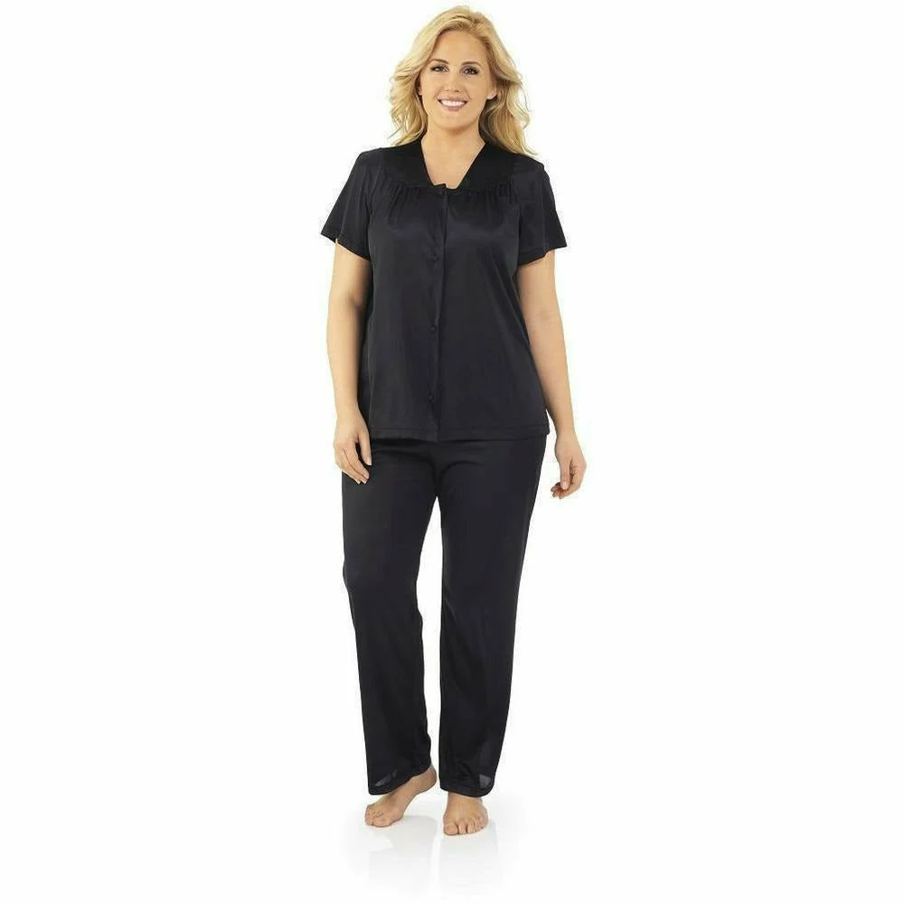 Short Sleeve Long Leg Nylon Pyjama Set