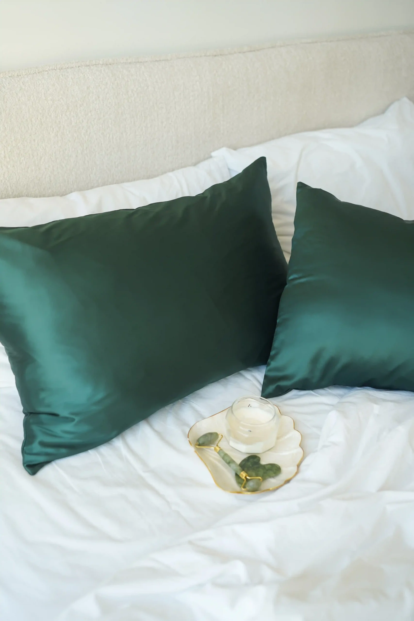 Silk Pillowcase in Green