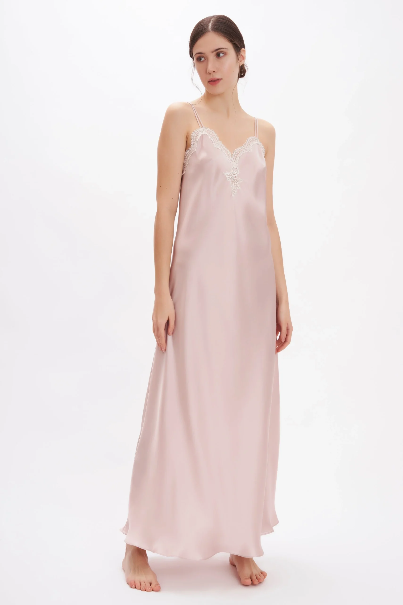 Silk Satin Long Nightgown