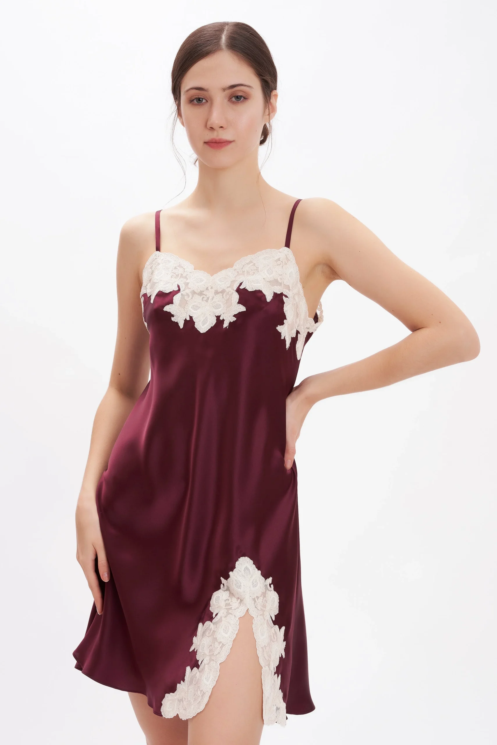 Silk Satin Short Nightgown