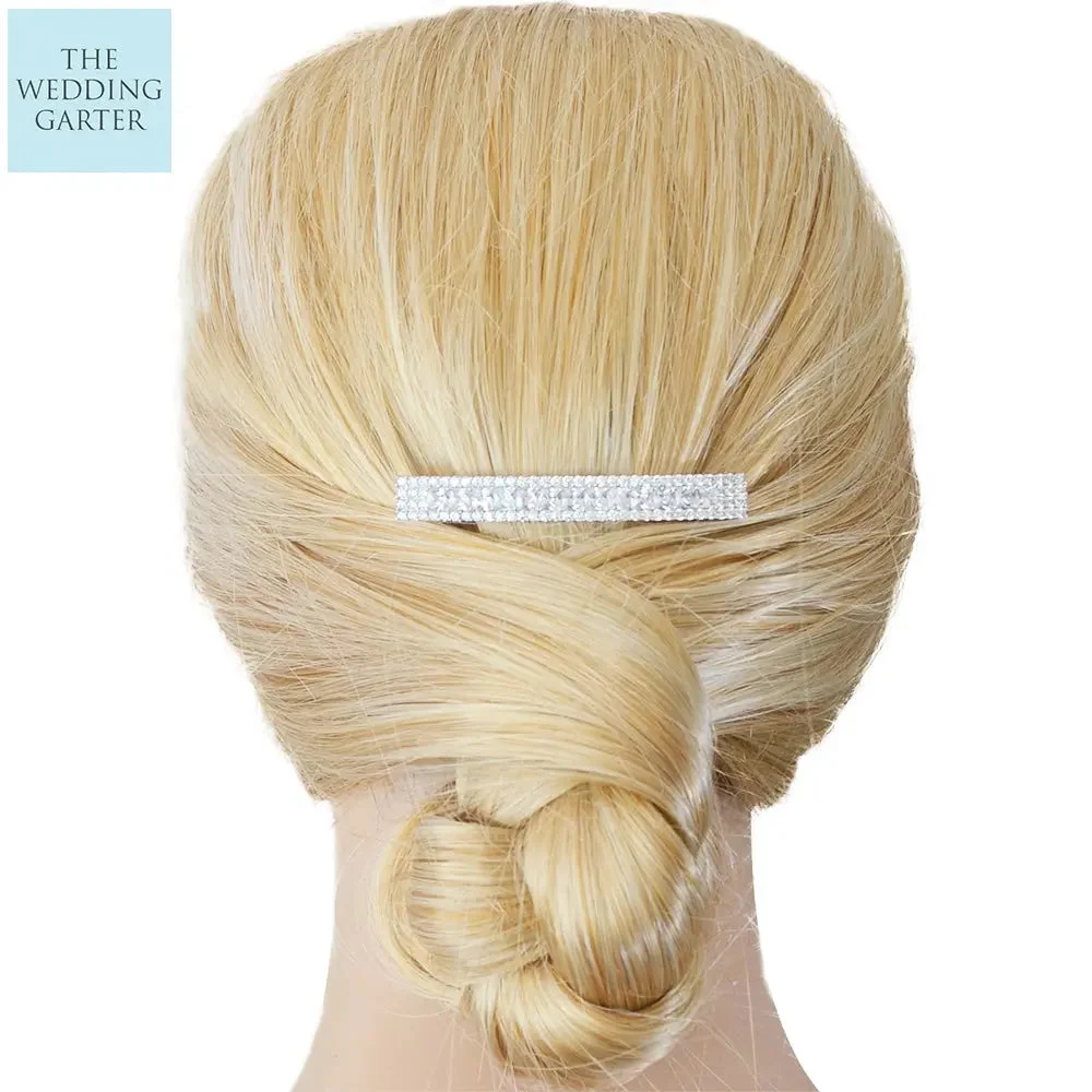 Simple Cubic Zirconia Bridal Hair Accessories Clip