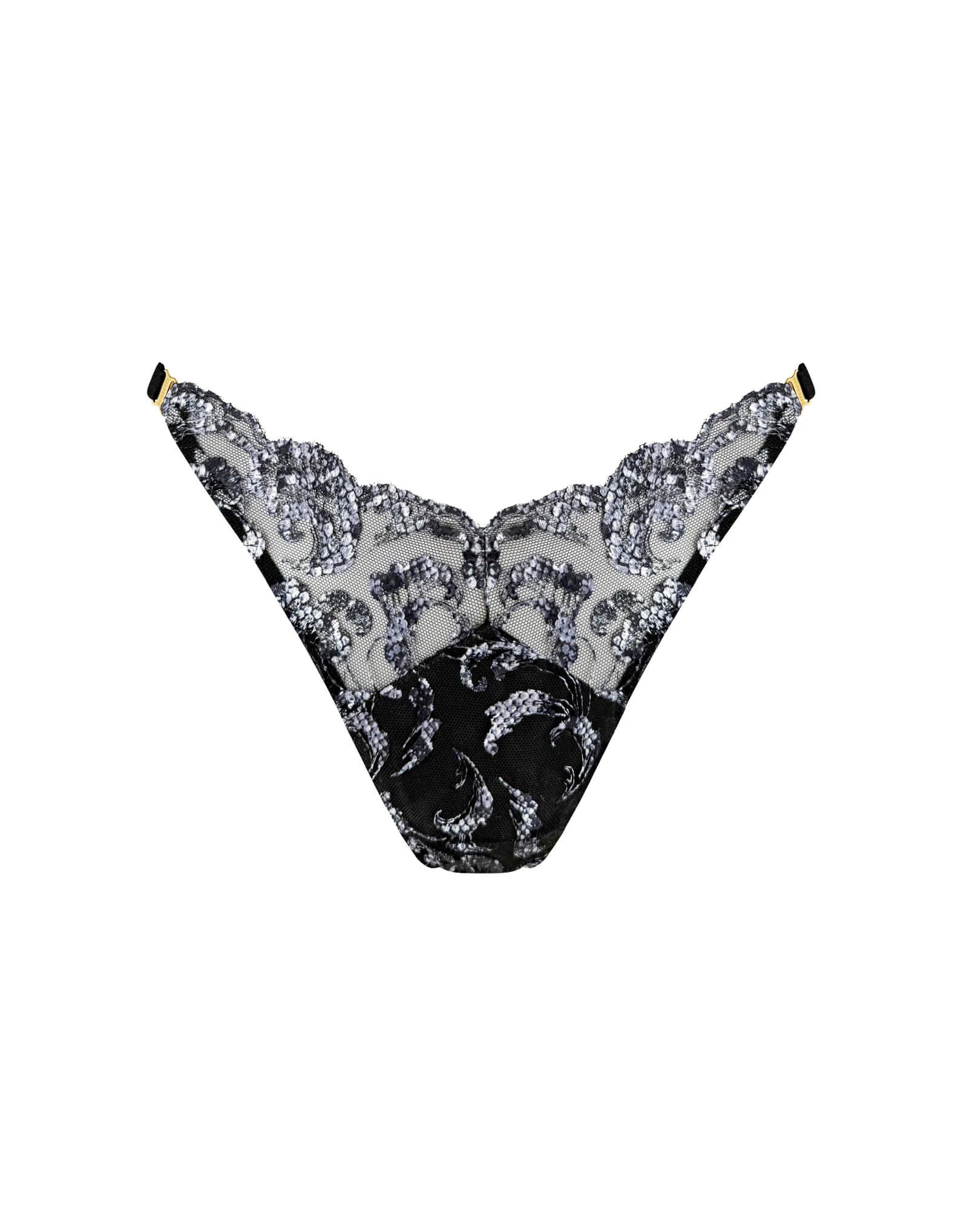 Siren Strap Thong Black