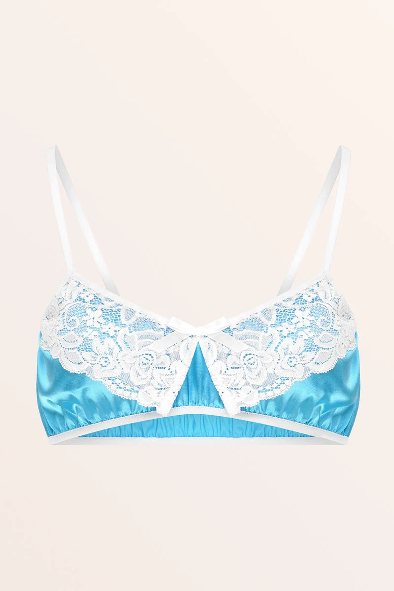 Sissy Satin Lacy Bralette