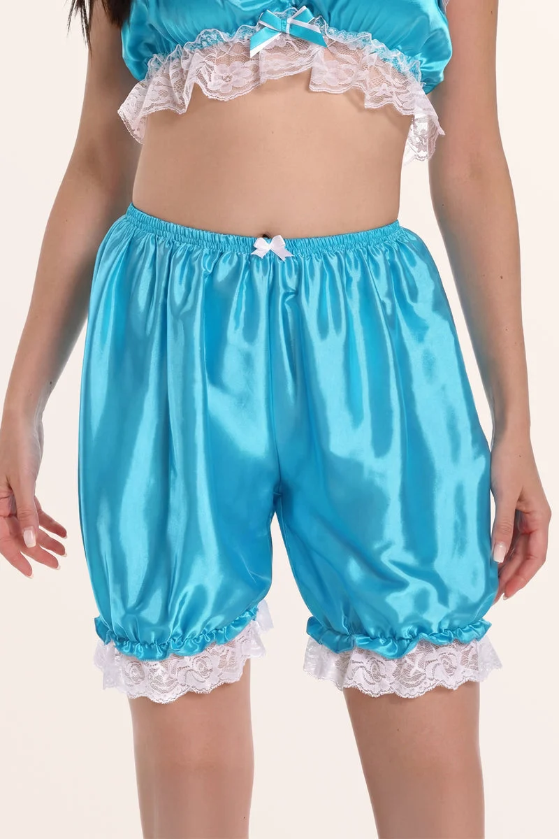 Sissy Satin Lacy Pumpkin Pettipants
