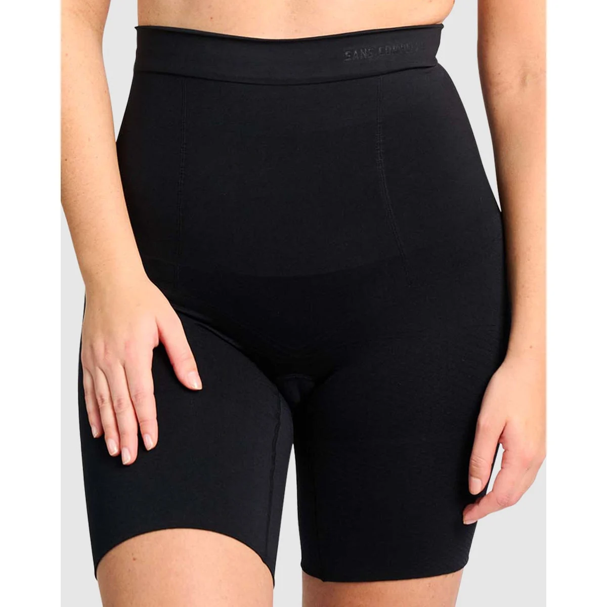 Slimmers High Waist Tummy & Thigh Shaper Short-Black