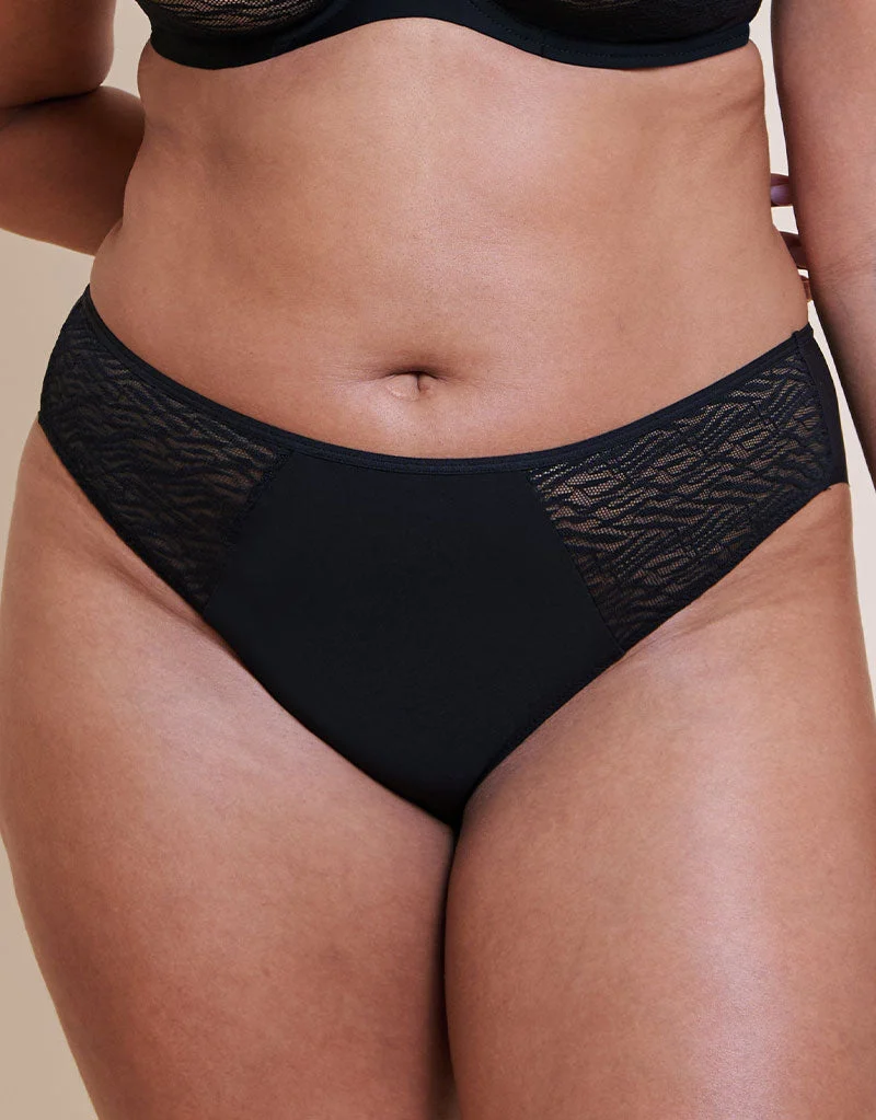 Smoothie Lace Brazilian Brief Black