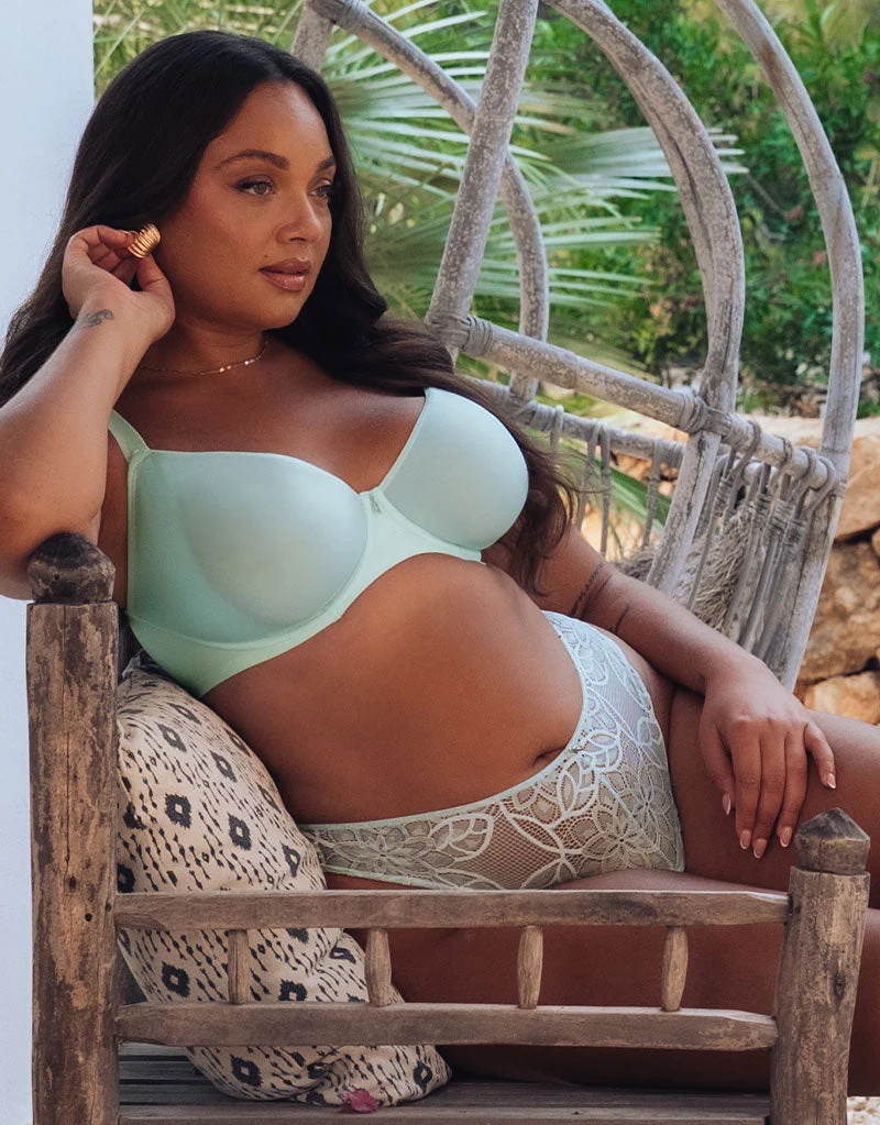 Smoothie Spacer Moulded T-Shirt Plunge Bra Pale MintBlue