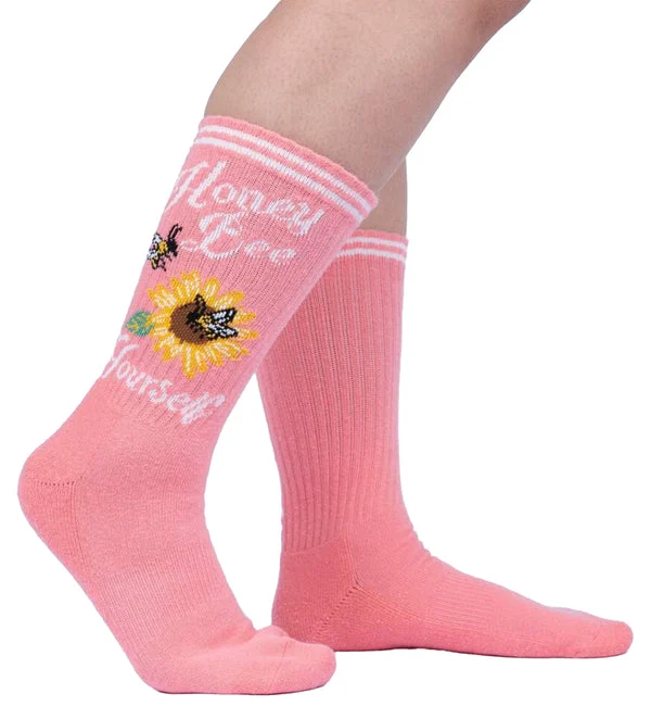 SOCK it to me Athletic Ribbed Crew Socks (SITMRCS) - Honey Bee Yourself
