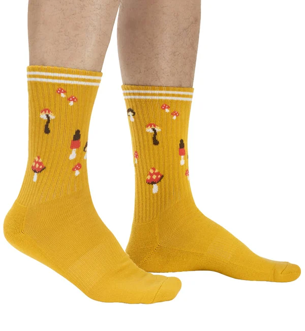 SOCK it to me Athletic Ribbed Crew Socks (SITMRCS) - Shrooms