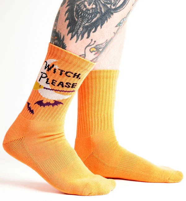 SOCK it to me Athletic Ribbed Crew Socks (SITMRCS) - Witch Please