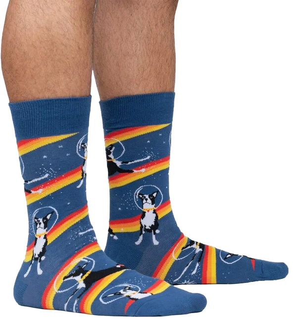 SOCK it to me Men's Crew Socks (SITMMCS) - Astro Puppy