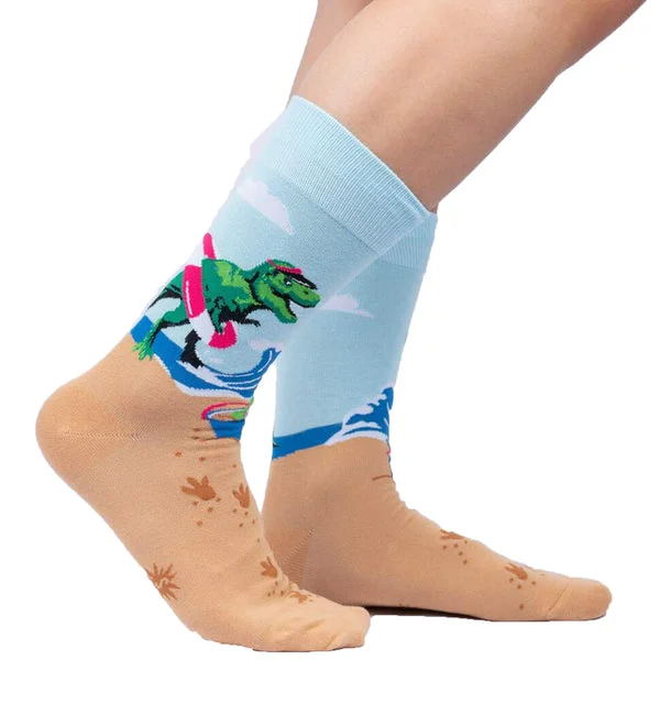 SOCK it to me Men's Crew Socks (SITMMCS) - Dinos Gone Wild