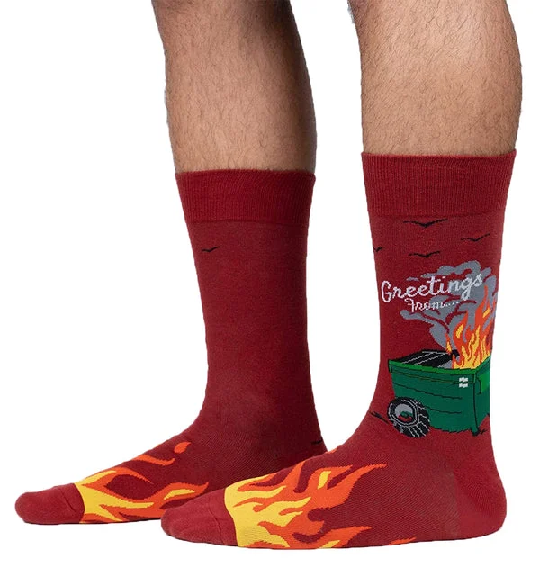 SOCK it to me Men's Crew Socks (SITMMCS) - Dumpster Fire