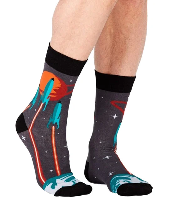 SOCK it to me Men's Crew Socks (SITMMCS) - Launch From Earth