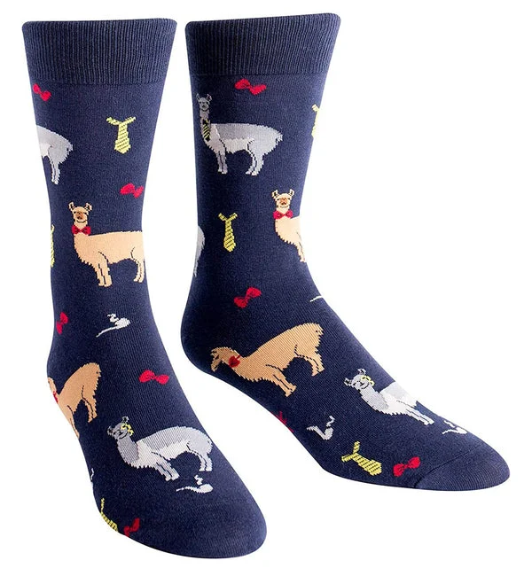 SOCK it to me Men's Crew Socks (SITMMCS) - Llama Drama