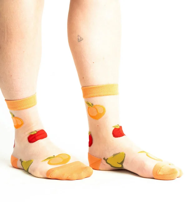 SOCK it to me Sheer Crew Socks (SITMSCS) - It's All Peachy