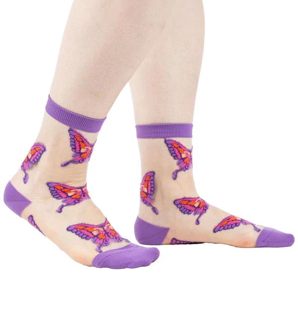 SOCK it to me Sheer Crew Socks (SITMSCS) - You are Flutterly Fabulous