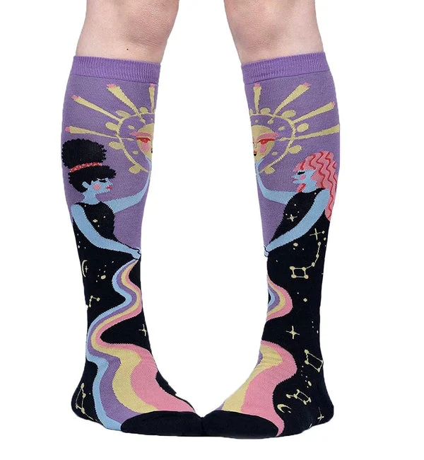 SOCK it to me Unisex Knee High Socks (SITMKHS) - Cosmic Connection