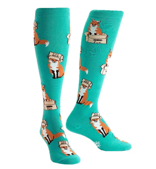 SOCK it to me Unisex Knee High Socks (SITMKHS) - Foxes in Boxes