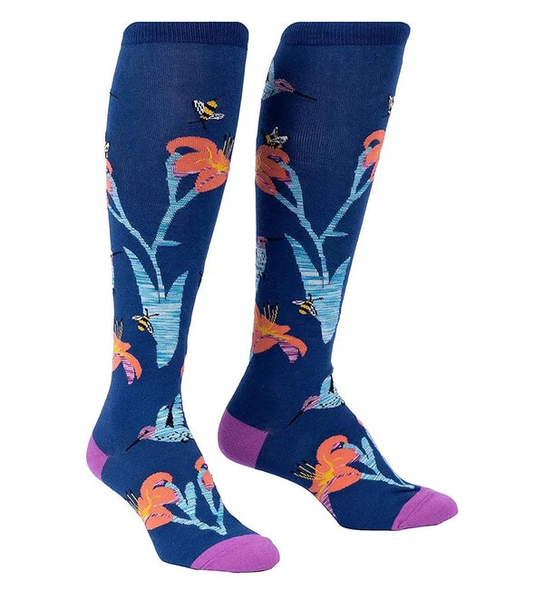 SOCK it to me Unisex Knee High Socks (SITMKHS) - Hmmmmmingbird