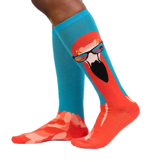 SOCK it to me Unisex Knee High Socks (SITMKHS) - Ready To Flamingle