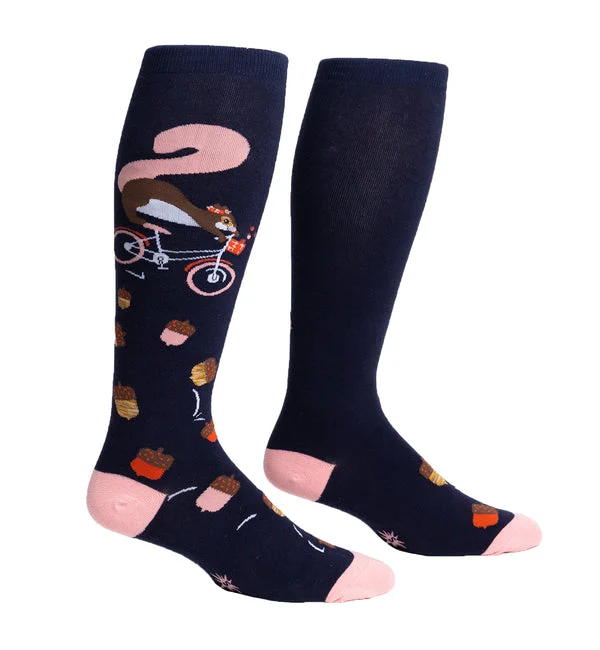 SOCK it to me Unisex Stretch-It Knee High Socks (SITMKHSIS) - Feeling Squirrelly