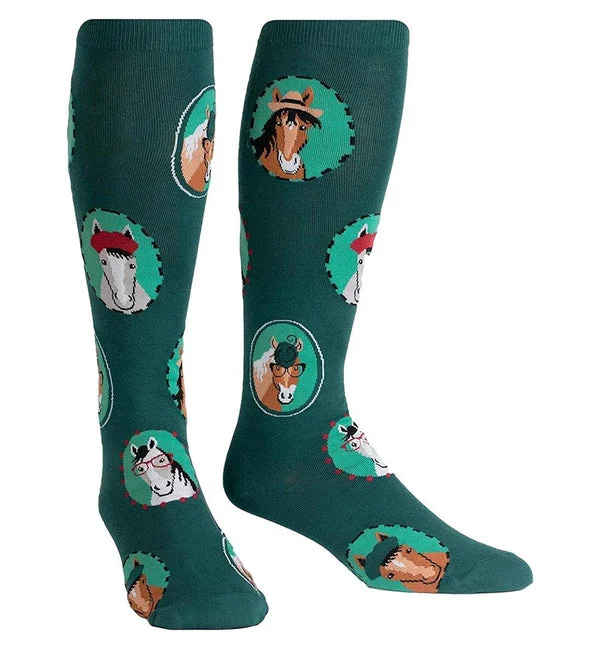 SOCK it to me Unisex Stretch-It Knee High Socks (SITMKHSIS) - Horsing Around