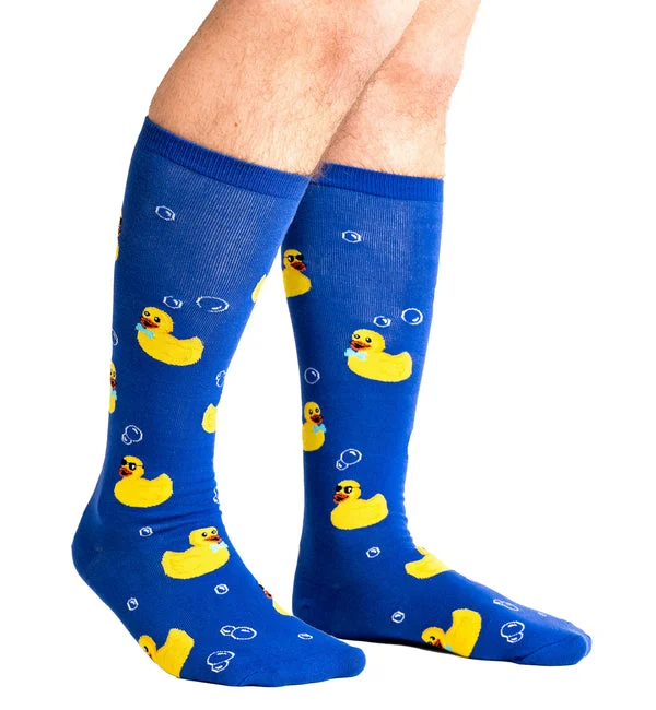SOCK it to me Unisex Stretch-It Knee High Socks (SITMKHSIS) - Rubber Duckie