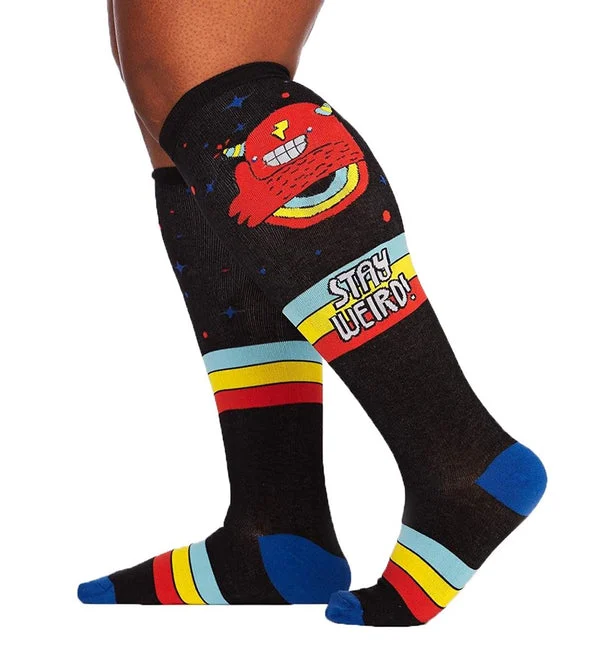 SOCK it to me Unisex Stretch-It Knee High Socks (SITMKHSIS) - Stay Weird!