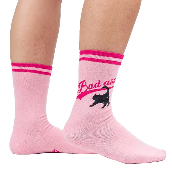 SOCK it to me Women's Crew Socks (SITMWCS) - Bad Ass Cat